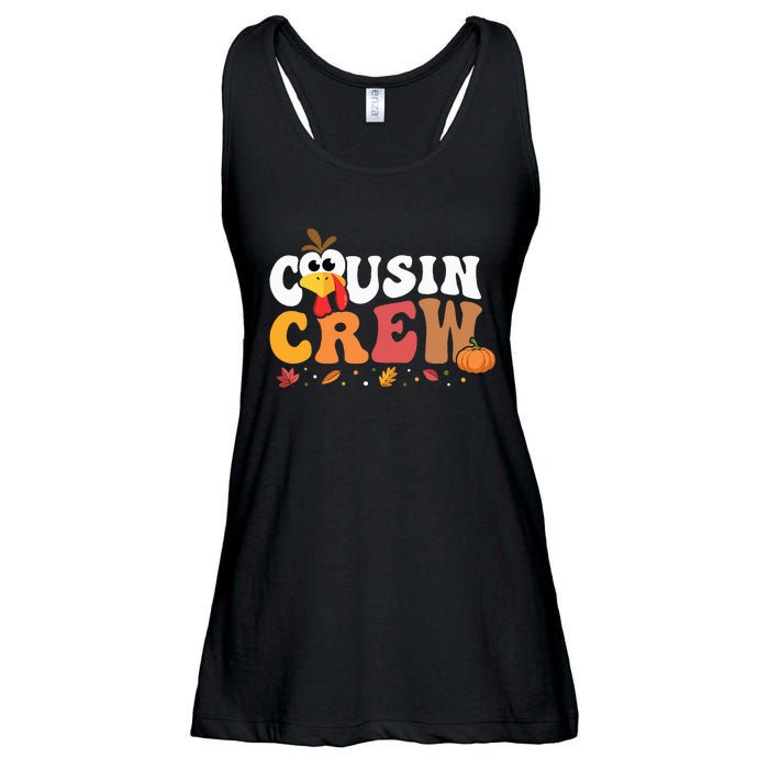 Cousin Crew Thanksgiving Family Matching Turkey Day Fall Ladies Essential Flowy Tank