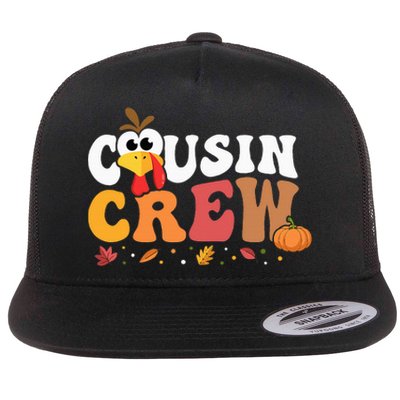 Cousin Crew Thanksgiving Family Matching Turkey Day Fall Flat Bill Trucker Hat