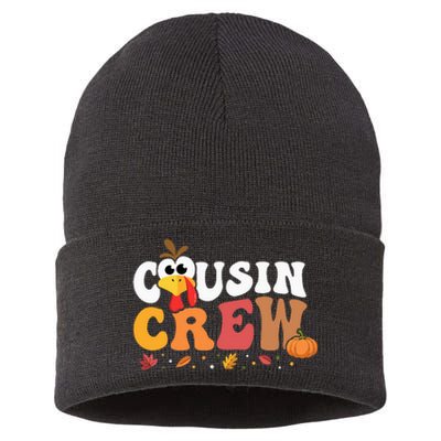 Cousin Crew Thanksgiving Family Matching Turkey Day Fall Sustainable Knit Beanie