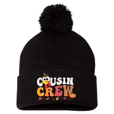 Cousin Crew Thanksgiving Family Matching Turkey Day Fall Pom Pom 12in Knit Beanie