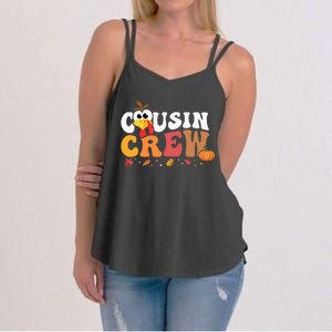 Cousin Crew Thanksgiving Family Matching Turkey Day Fall Women's Strappy Tank