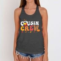 Cousin Crew Thanksgiving Family Matching Turkey Day Fall Women's Knotted Racerback Tank