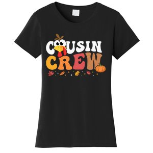 Cousin Crew Thanksgiving Family Matching Turkey Day Fall Women's T-Shirt