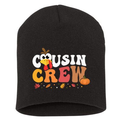 Cousin Crew Thanksgiving Family Matching Turkey Day Fall Short Acrylic Beanie