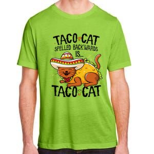 Cute Cat , Tacocat Spelled Backwards Is Taco Cat Adult ChromaSoft Performance T-Shirt