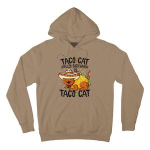 Cute Cat , Tacocat Spelled Backwards Is Taco Cat Hoodie