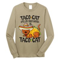 Cute Cat , Tacocat Spelled Backwards Is Taco Cat Long Sleeve Shirt