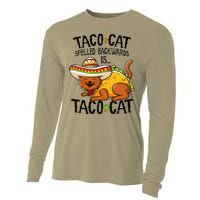 Cute Cat , Tacocat Spelled Backwards Is Taco Cat Cooling Performance Long Sleeve Crew