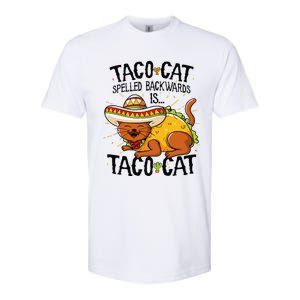 Cute Cat , Tacocat Spelled Backwards Is Taco Cat Softstyle CVC T-Shirt