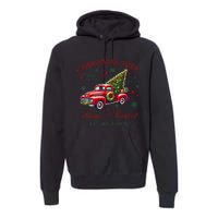 Coquette Christmas Tree Red Truck Farm & Market Xmas Pajamas Premium Hoodie