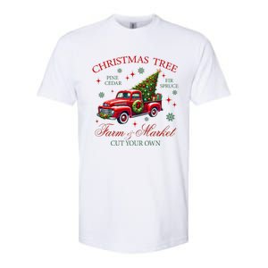 Coquette Christmas Tree Red Truck Farm & Market Xmas Pajamas Softstyle CVC T-Shirt