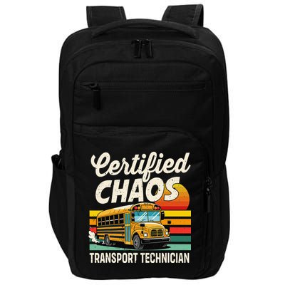 Certified Chaos Transport Technician School Bus Driver Impact Tech Backpack