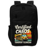 Certified Chaos Transport Technician School Bus Driver Impact Tech Backpack