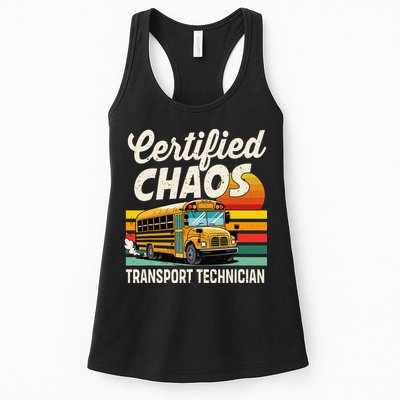 Certified Chaos Transport Technician School Bus Driver Womens Tank Top