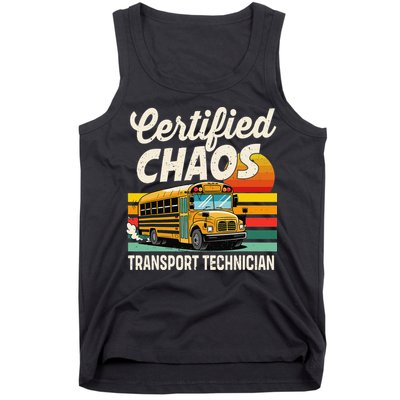 Certified Chaos Transport Technician School Bus Driver Tank Top