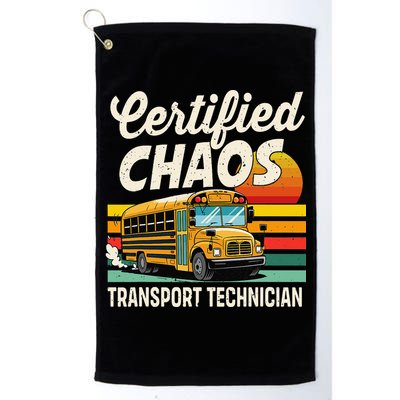 Certified Chaos Transport Technician School Bus Driver Golf Towel