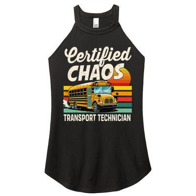 Certified Chaos Transport Technician School Bus Driver Women's Perfect Tri Rocker Tank