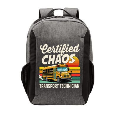 Certified Chaos Transport Technician School Bus Driver Vector Backpack