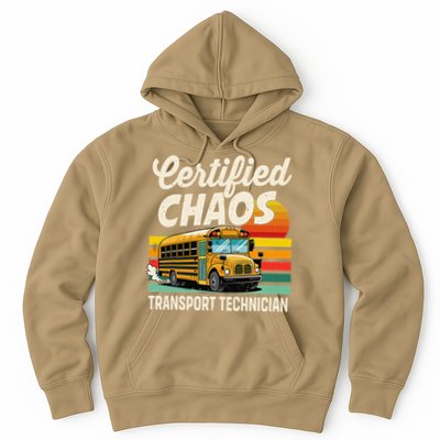 Certified Chaos Transport Technician School Bus Driver Hoodie