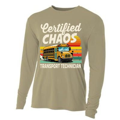 Certified Chaos Transport Technician School Bus Driver Cooling Performance Long Sleeve Crew