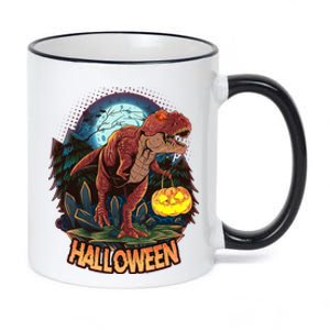 Cool Creepy Trex Dinosaur Halloween 11oz Black Color Changing Mug