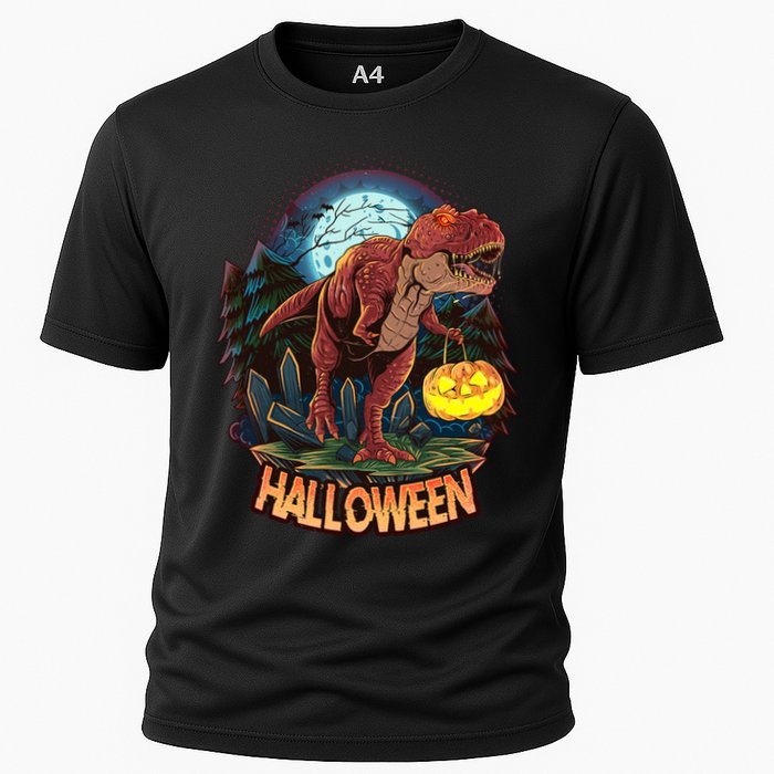 Cool Creepy Trex Dinosaur Halloween Cooling Performance Crew T-Shirt