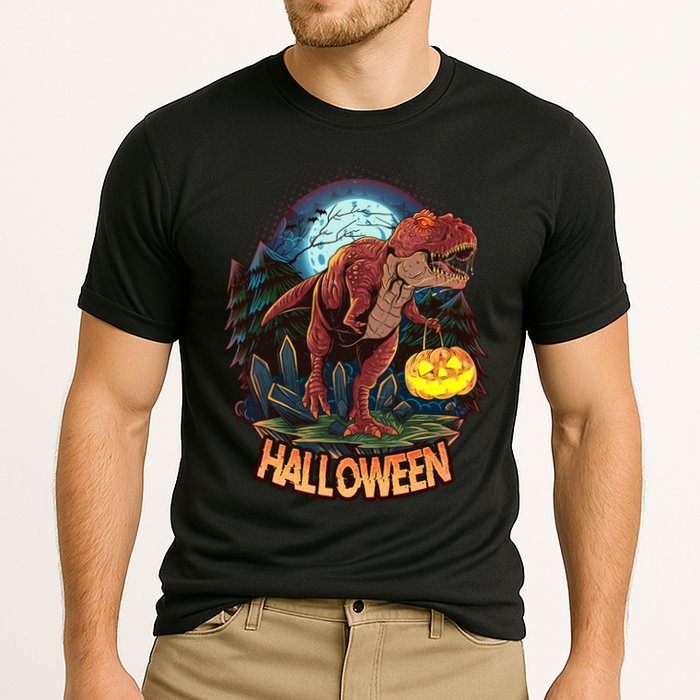 Cool Creepy Trex Dinosaur Halloween Cooling Performance Crew T-Shirt