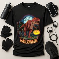 Cool Creepy Trex Dinosaur Halloween Cooling Performance Crew T-Shirt