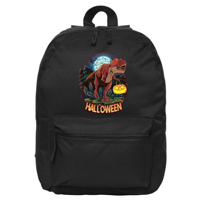 Cool Creepy Trex Dinosaur Halloween 16 in Basic Backpack
