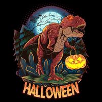 Cool Creepy Trex Dinosaur Halloween 16 in Basic Backpack