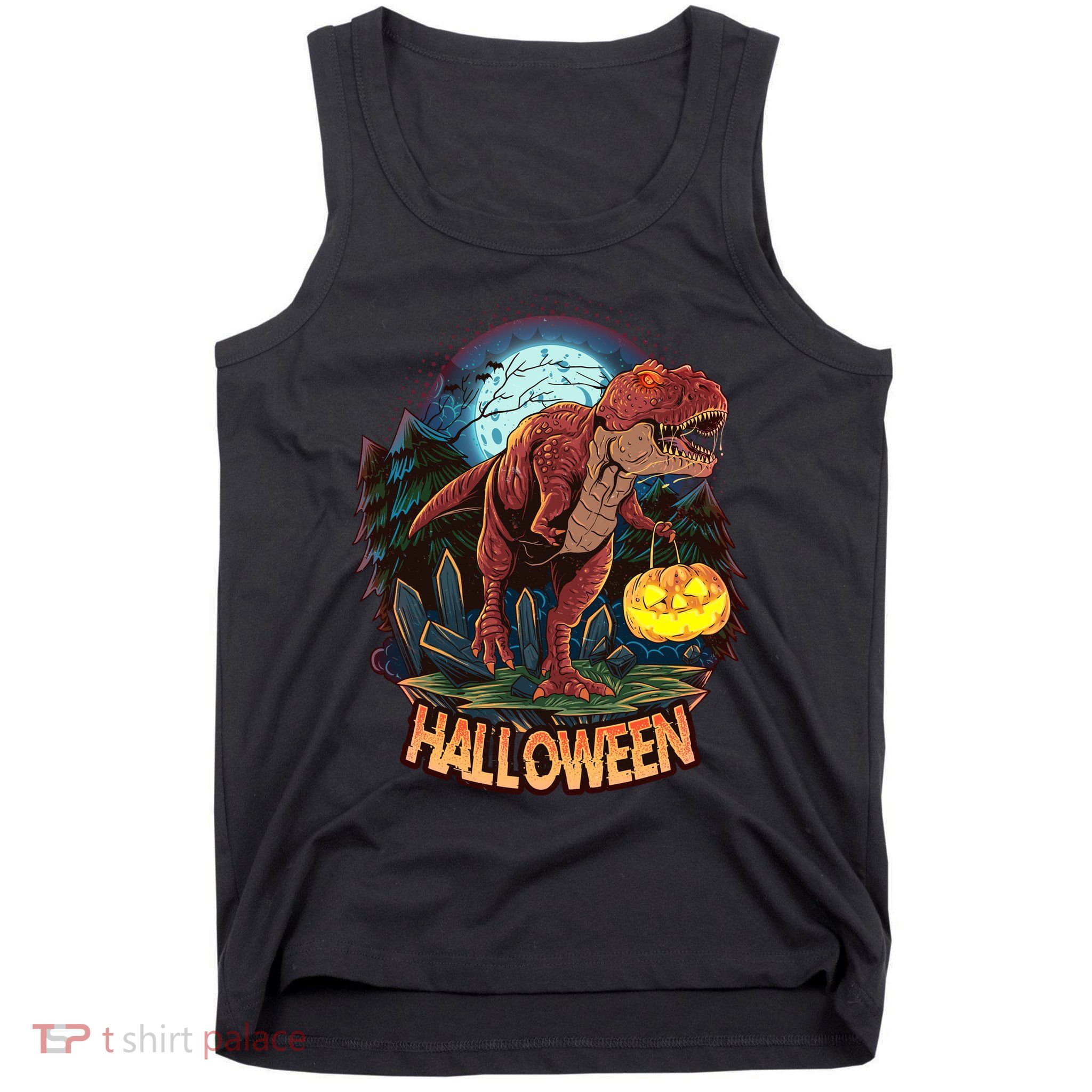 Cool Creepy Trex Dinosaur Halloween Tank Top