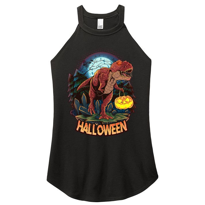 Cool Creepy Trex Dinosaur Halloween Women's Perfect Tri Rocker Tank
