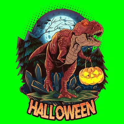 Cool Creepy Trex Dinosaur Halloween T-Shirt