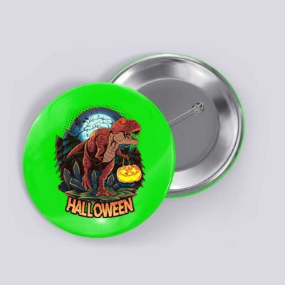 Cool Creepy Trex Dinosaur Halloween Button