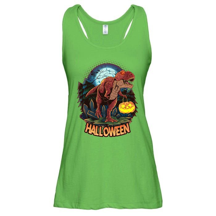 Cool Creepy Trex Dinosaur Halloween Ladies Essential Flowy Tank