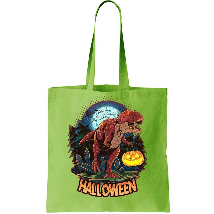 Cool Creepy Trex Dinosaur Halloween Tote Bag