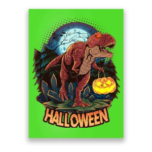 Cool Creepy Trex Dinosaur Halloween Poster