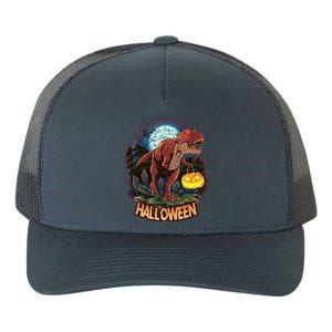 Cool Creepy Trex Dinosaur Halloween Yupoong Adult 5-Panel Trucker Hat