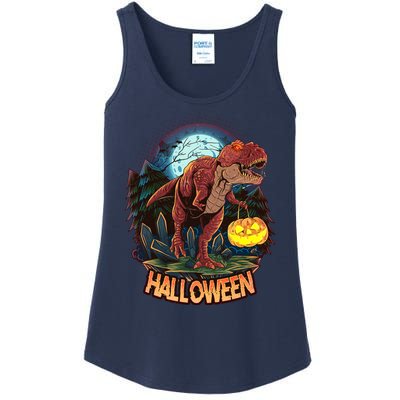 Cool Creepy Trex Dinosaur Halloween Ladies Essential Tank