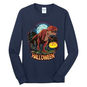 Cool Creepy Trex Dinosaur Halloween Tall Long Sleeve T-Shirt