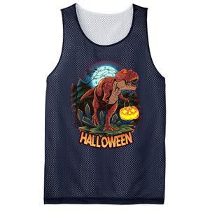 Cool Creepy Trex Dinosaur Halloween Mesh Reversible Basketball Jersey Tank