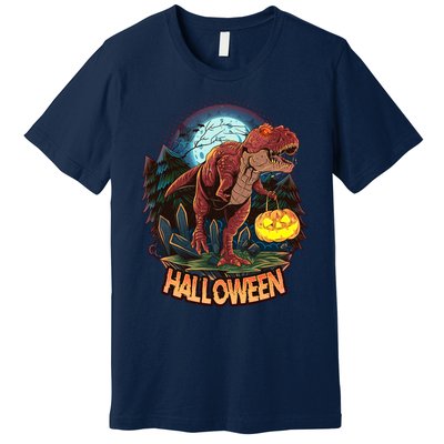 Cool Creepy Trex Dinosaur Halloween Premium T-Shirt