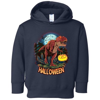 Cool Creepy Trex Dinosaur Halloween Toddler Hoodie