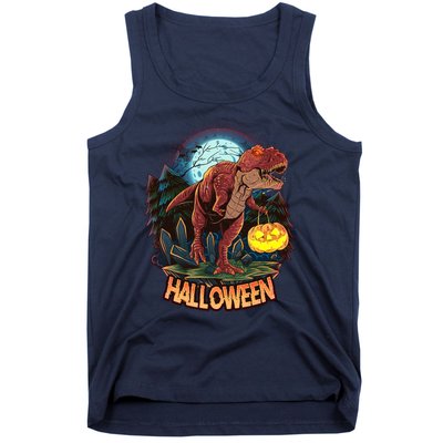 Cool Creepy Trex Dinosaur Halloween Tank Top