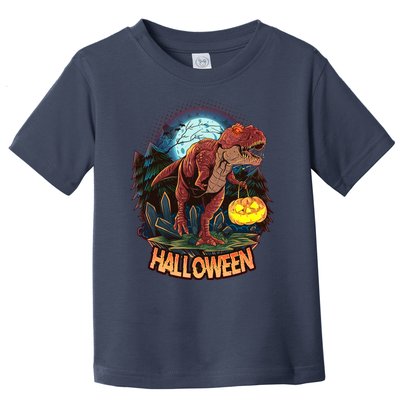 Cool Creepy Trex Dinosaur Halloween Toddler T-Shirt