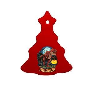 Cool Creepy Trex Dinosaur Halloween Ceramic Tree Ornament