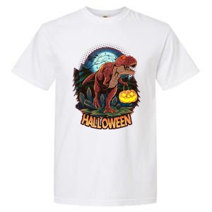 Cool Creepy Trex Dinosaur Halloween Garment-Dyed Heavyweight T-Shirt