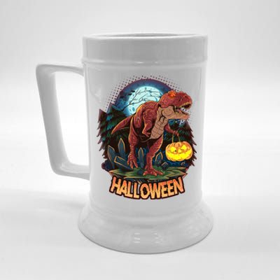 Cool Creepy Trex Dinosaur Halloween Beer Stein