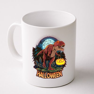 Cool Creepy Trex Dinosaur Halloween Coffee Mug