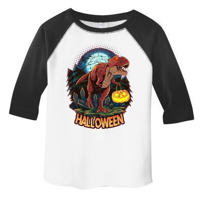 Cool Creepy Trex Dinosaur Halloween Toddler Fine Jersey T-Shirt